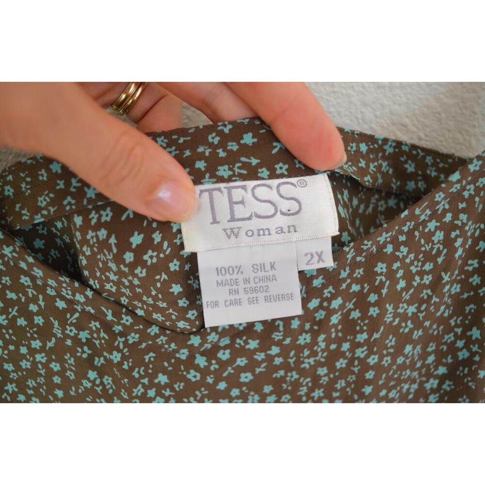 Vintage Silk Camisole Tank Floral Size 2X - Picture 4 of 4